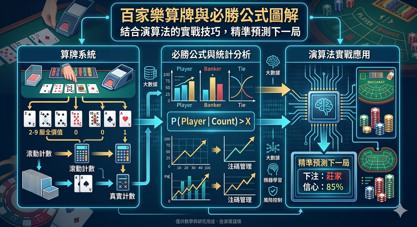 百家樂算牌與必勝公式圖解：結合演算法的實戰技巧，精準預測下一局